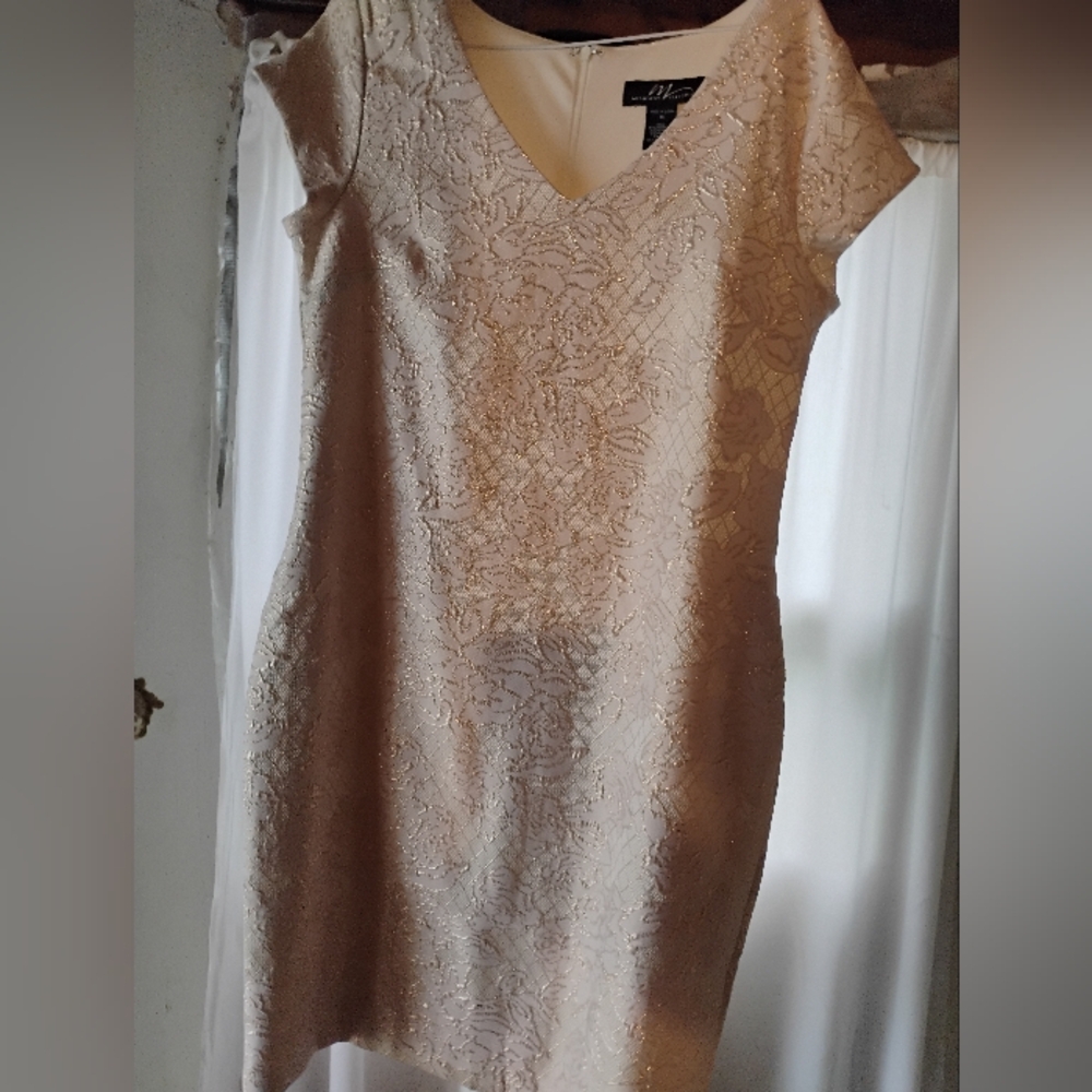 Elegant Lace Dress in Beige